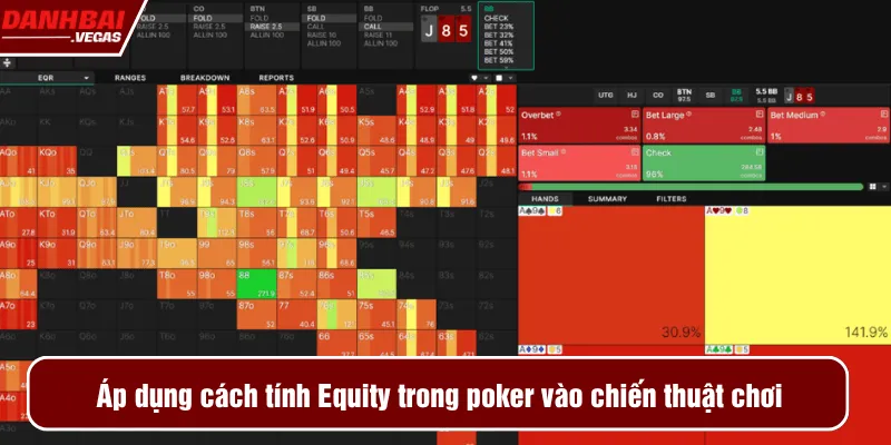 Áp dụng cách tính Equity trong poker vào chiến thuật chơi