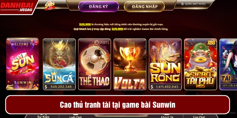 Cao thủ tranh tài tại game bài Sunwin