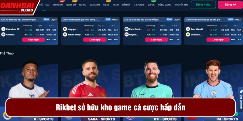 Kho game cá cược đa dạng tại Rikbet